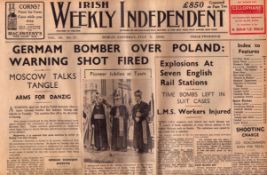 Complete Edition the Weekly Irish Independence 8th July 1939 Newspaper.