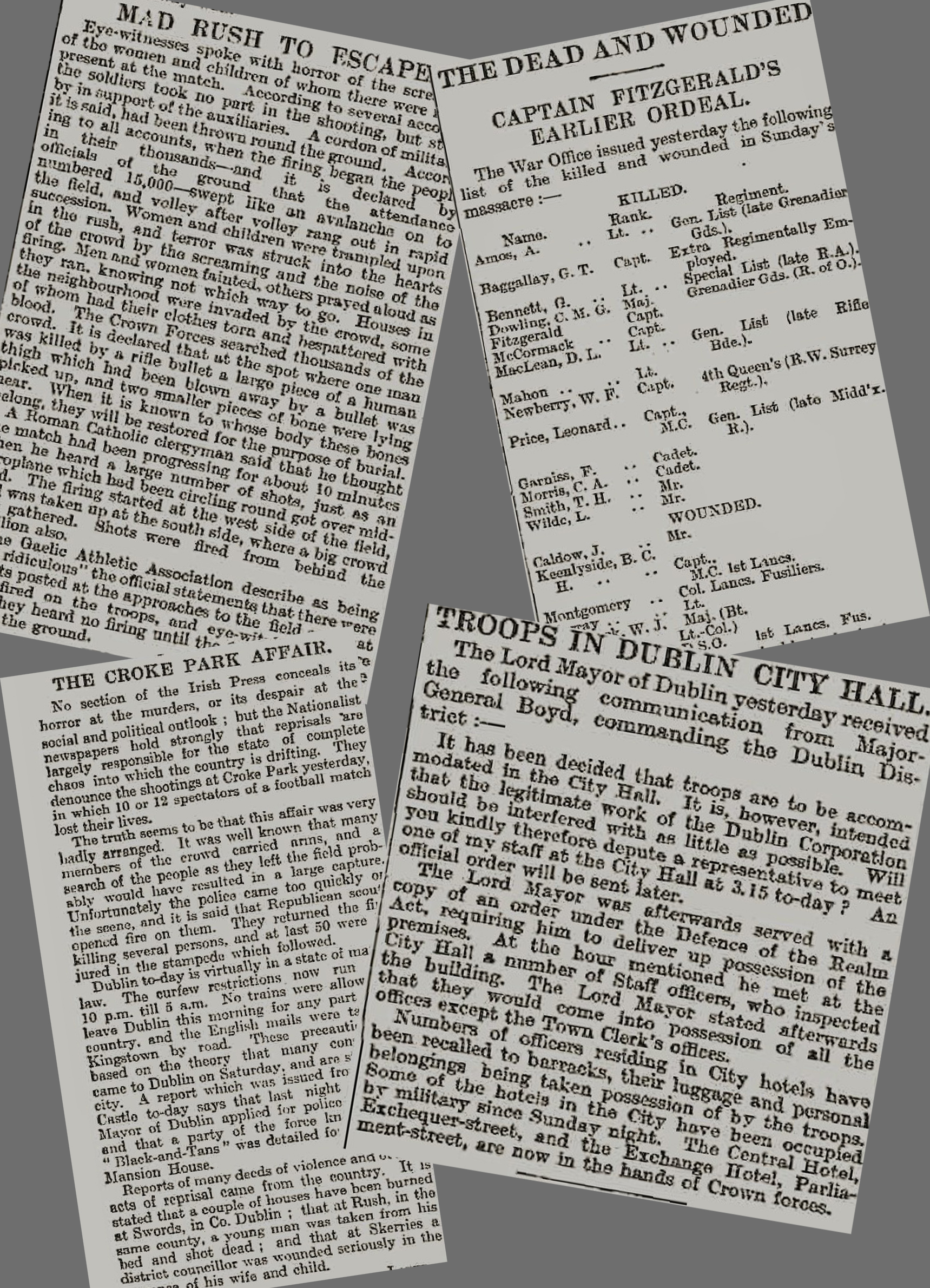 Ireland 1920 Bloody Sunday Michael Collins & The Croke Park Massacre Reports. - Image 3 of 5