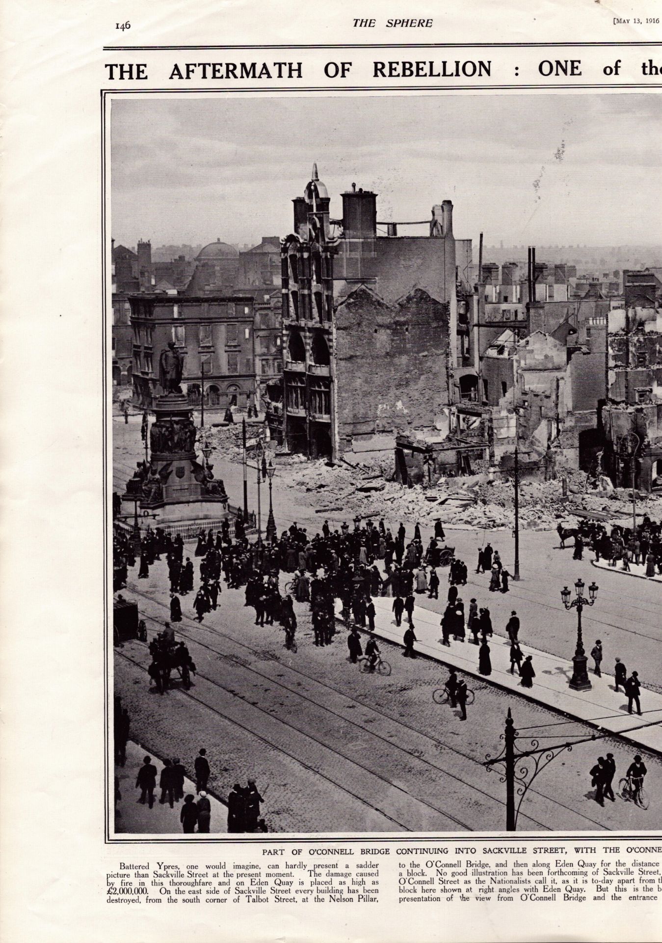 Easter Rising 1916 The Aftermath of the Rebellion Double Page Print - Image 2 of 3