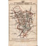 Derbyshire John Cary’s 1792 Antique George III Coloured Engraved Map.