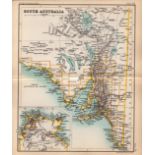 South Australia Double Sided Antique 1896 Detailed Map.