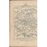 John Cary’s 1791 Antique Copper Engraved Map Shropshire & Rutlandshire.