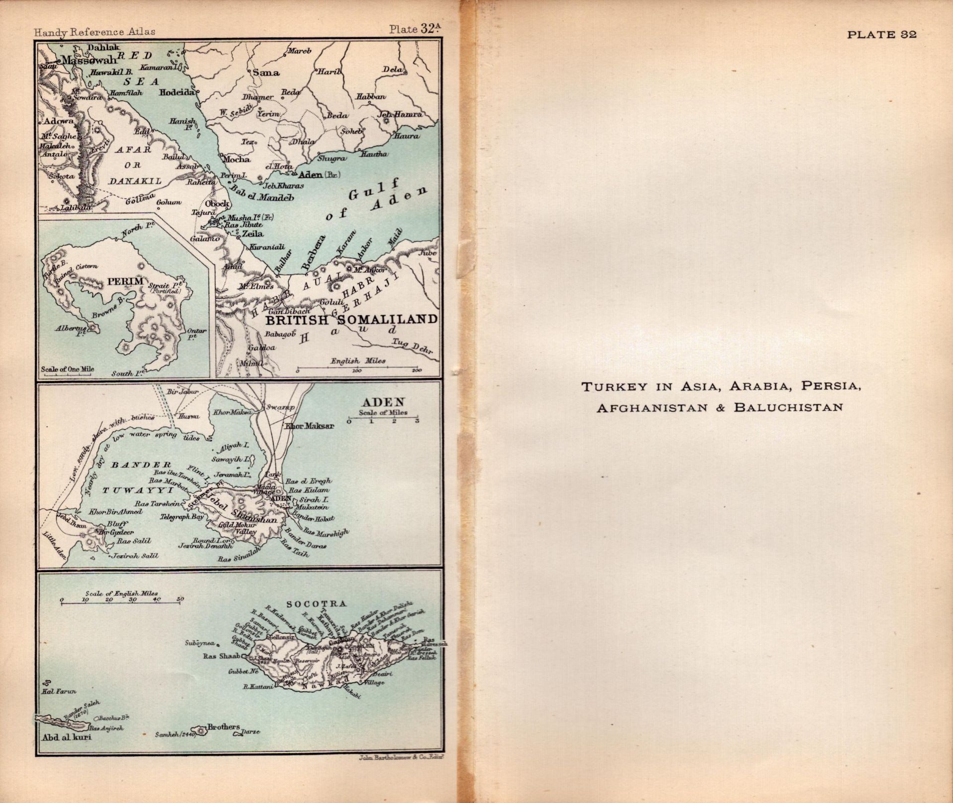 Turkey Arabia Persia Afghanistan Double Sided Victorian Antique 1896 Map. - Image 2 of 2