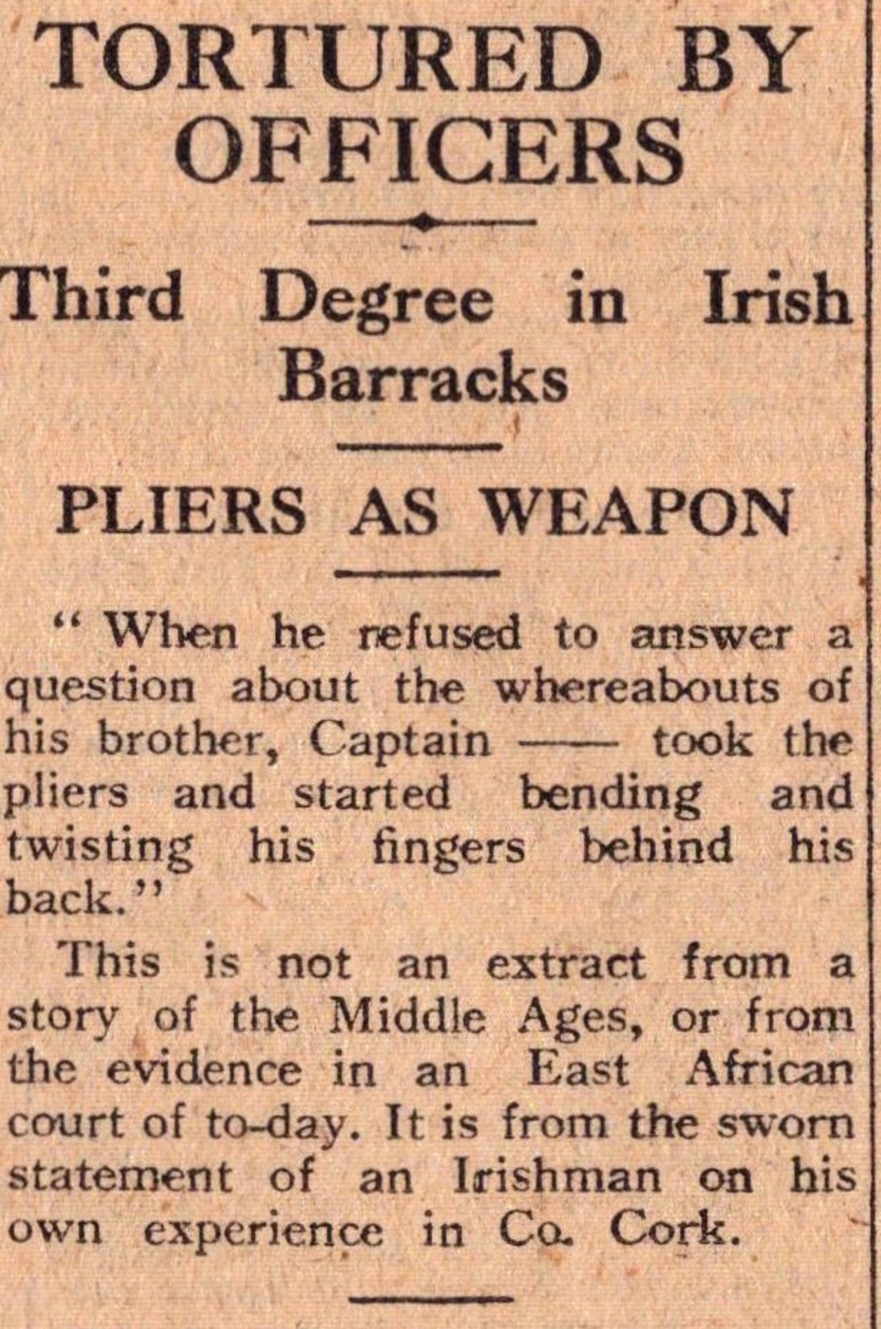 Irish War of Independence News Reports Black & Tans, Hunger Strikes 1920-6. - Image 3 of 7