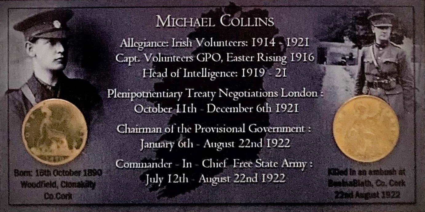 Michael Collins Rare 100th Anniversary Original Mount & Coin Montage. - Image 2 of 3