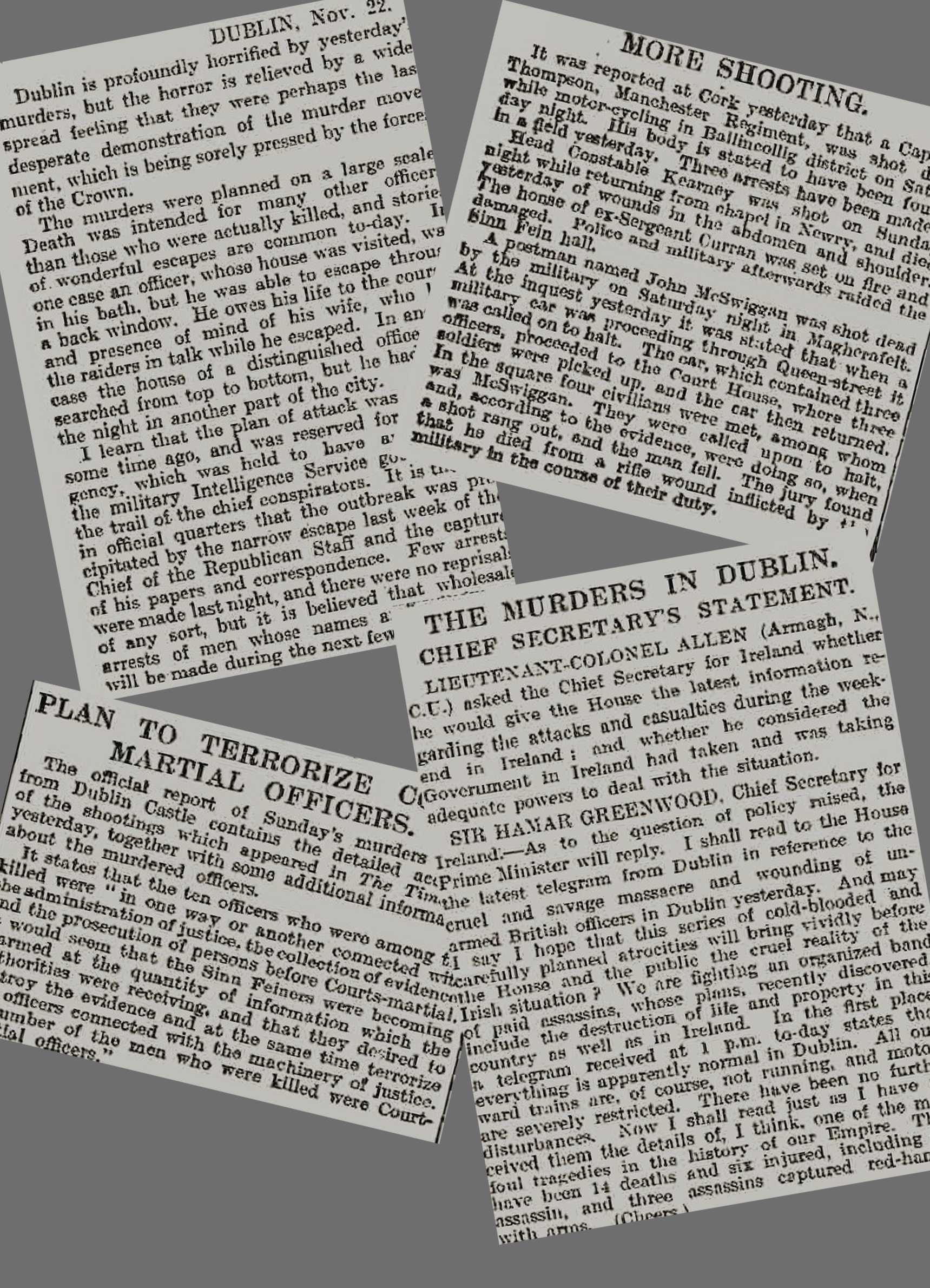 Ireland 1920 Bloody Sunday Michael Collins & The Croke Park Massacre Reports. - Image 5 of 5