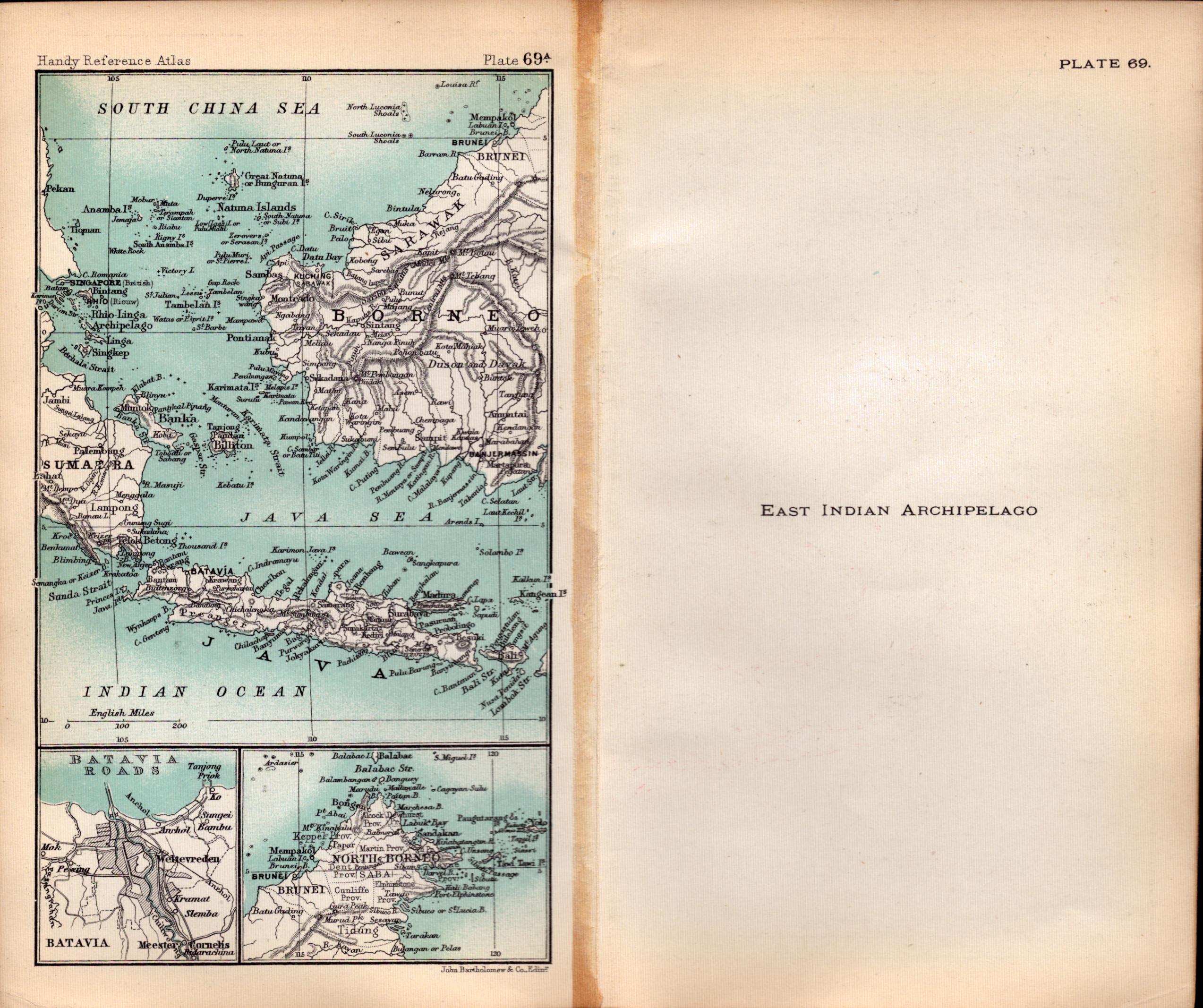 East Indian Archipelago Double Sided Victorian Antique 1896 Map. - Image 2 of 3