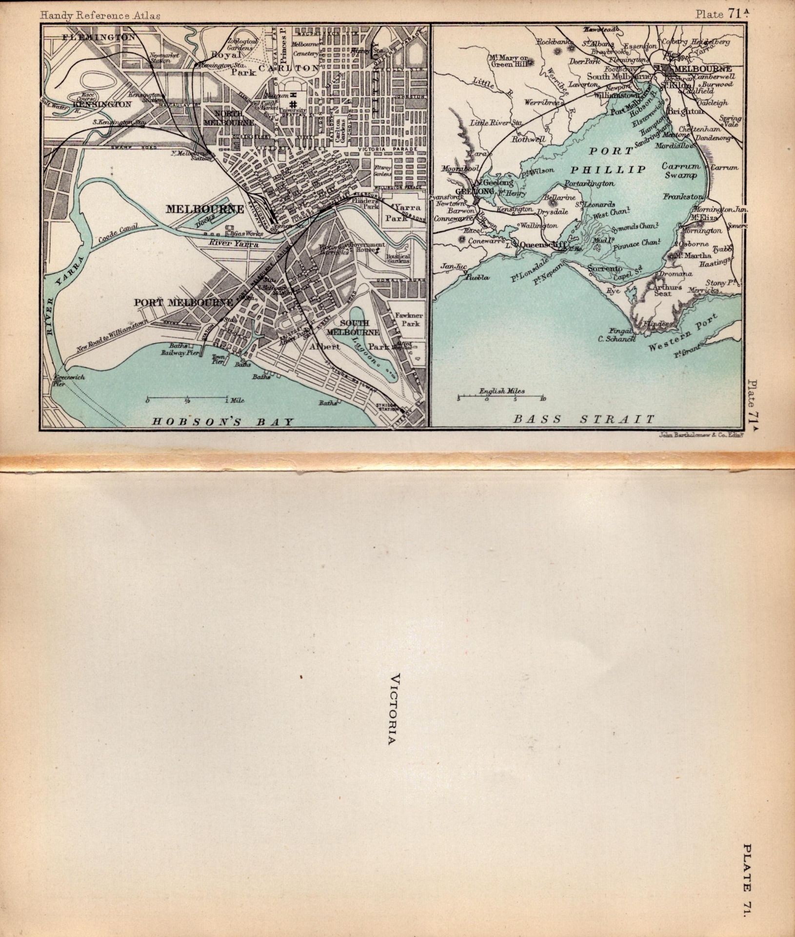 Victoria State Australia Double Sided Victorian Antique 1896 Map. - Image 2 of 3