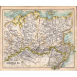 Siberia Area Double Sided Victorian Antique 1896 Map.