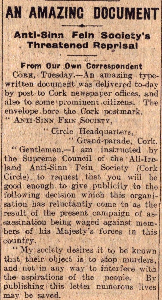 Irish War of Independence News Reports Black & Tans, Hunger Strikes 1920-4. - Image 9 of 9