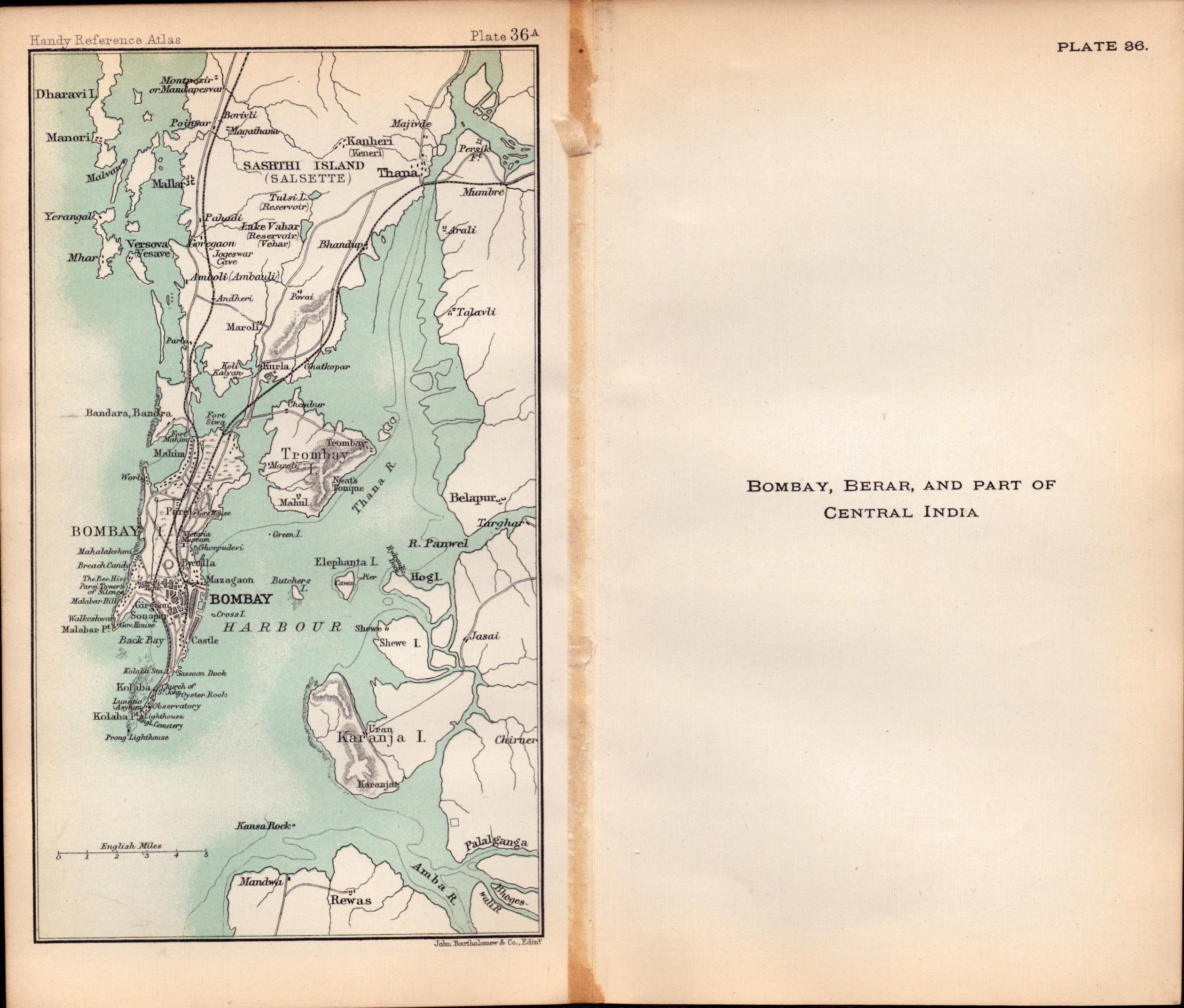 Bombay & Central India Double Sided Victorian Antique 1898 Map. - Image 2 of 3