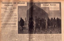 Irish Independence Thousands of Pilgrims Attend Croagh Patrick 1939 Newspaper.