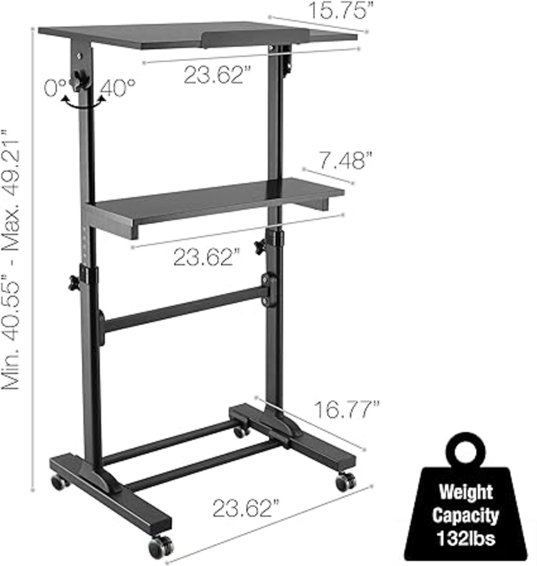 Pallet of Mobile Standing Desk - Bild 2 aus 2