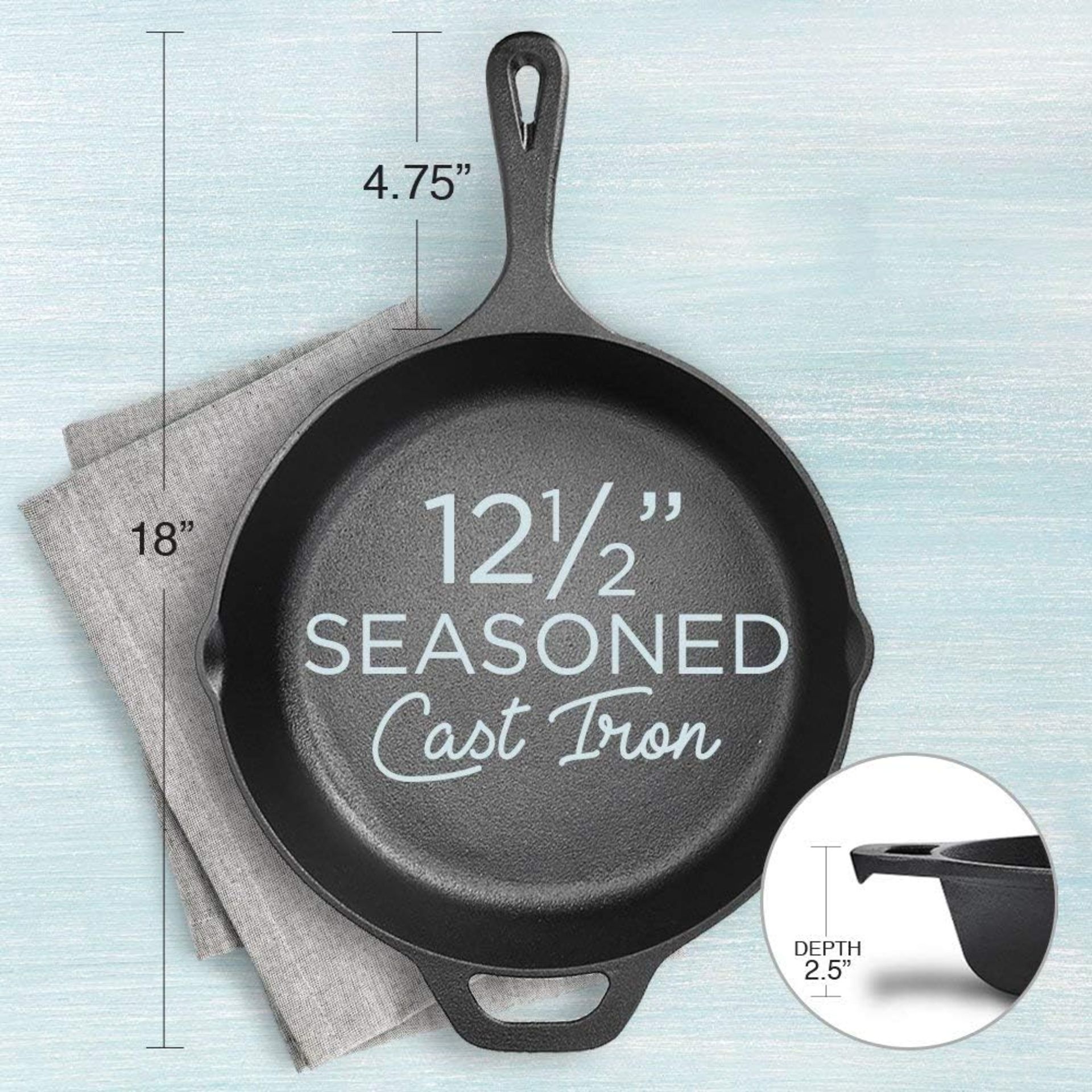 Pallet of Preseasoned Cast iron Skillets - Total RRP £12,264 - Image 2 of 2