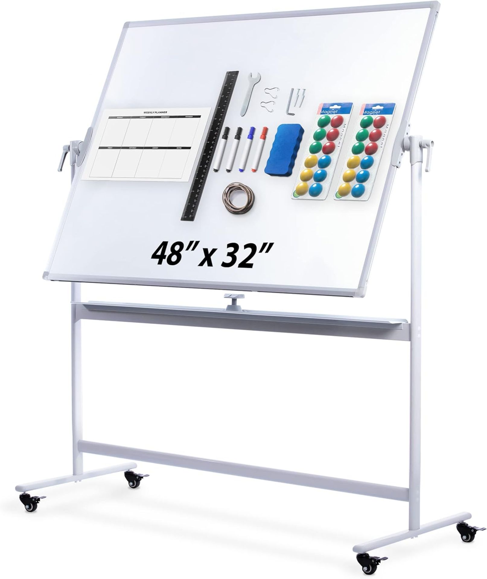 Pallet of Magnetic Whiteboard With Stand - Bild 3 aus 3