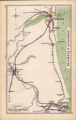 Lowestoft & Yarmouth Coloured Antique Railway Junctions Diagram-43.