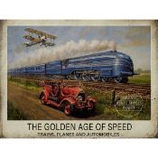 Planes Trains & Automobiles Nostalgic Iconic Steam Train Metal Wall Art
