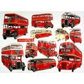 Lancashire United Transport Bus Montage Metal Wall Art