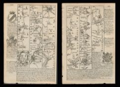 Bowen 290 Yrs Old Detailed Road Map Leicester Loughborough Derby.