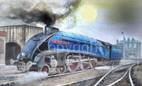 Sir Nigel Greasley Nostalgic Steam Engine Extra Large Metal Wall Art