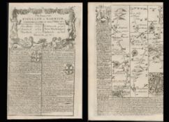 Bowen 290 Yrs Old Detailed Road Map Kings Lynn to Harwich Thetford Ipswich.