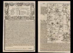 Bowen 290 Yrs Old Detailed Road Map Description of Oxford University.