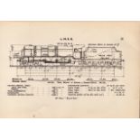 l.M.S.R. Railway Royal Scot Detailed Drawing Diagram 85 Yrs Old Print.