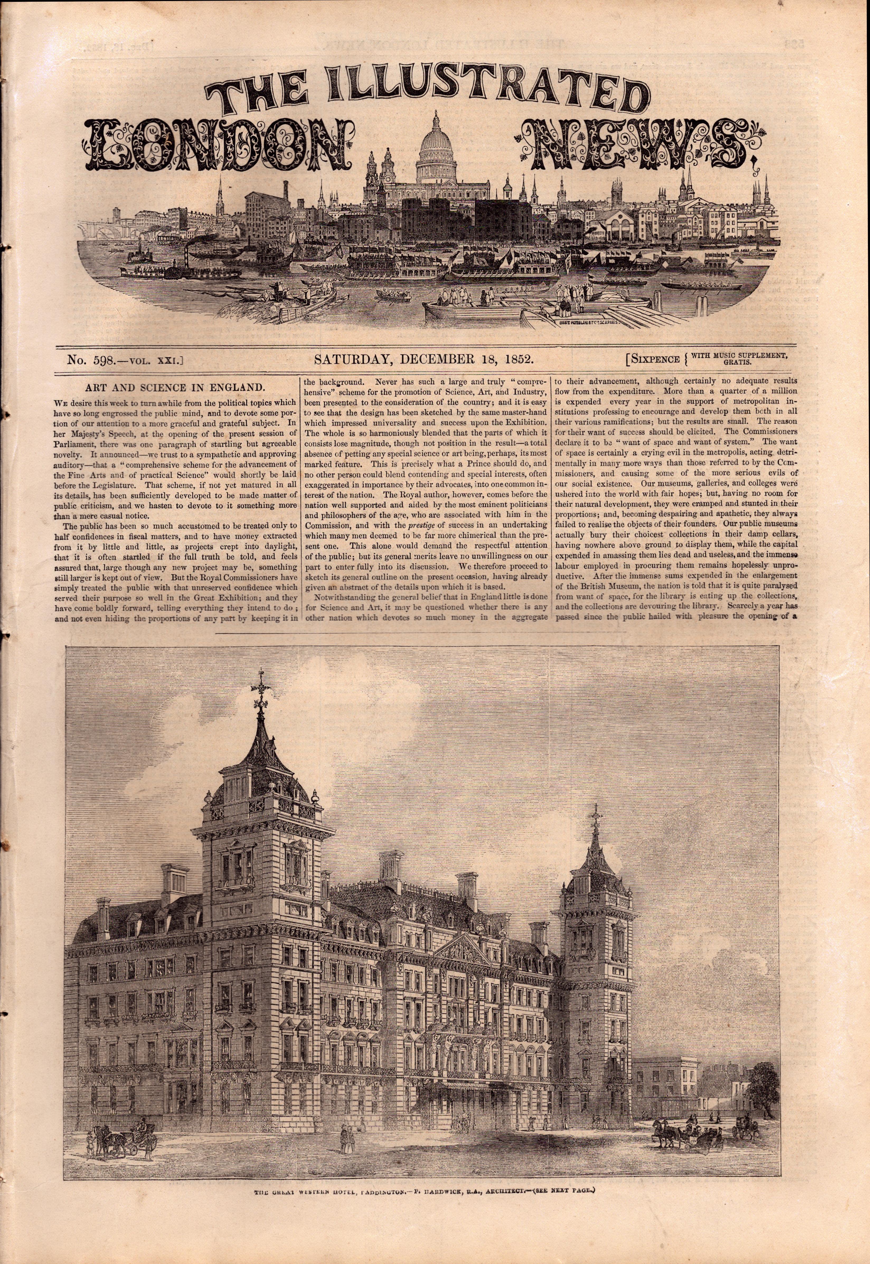 Illustrated London News Victorian Collection 12 Antique 1852 Newspapers. - Bild 11 aus 15