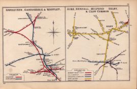 Garnqueen, Gartsherrie, Whifflet Scotland Antique Railway Junction Map-28.