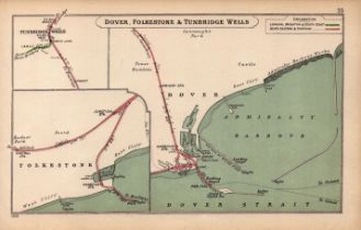 Dover Folkestone & Tunbridge Wells Antique Railway Diagram-33.
