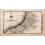 Wales Cardiganshire Antique Copper Engraved George IV Map by Sidney Hall.