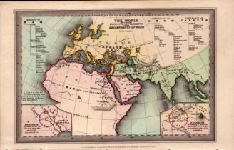 The World Descendants of Noah Antique Biblical William IV Map.