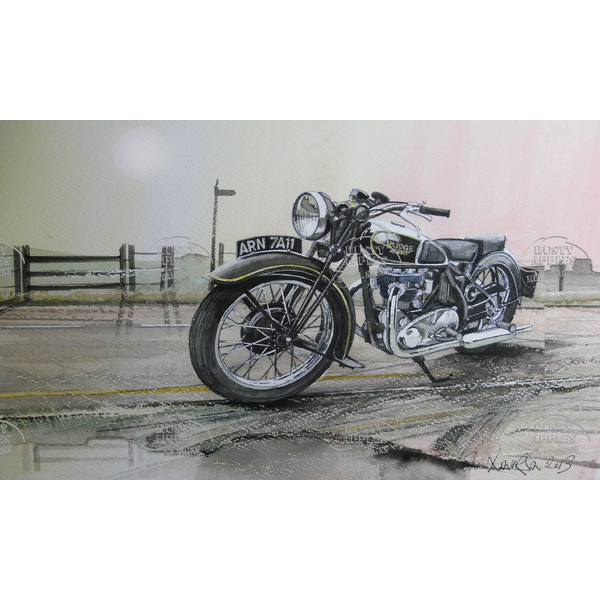1938 Rudge Ulster Classic British Motorbike Metal Wall Art