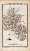 Oxfordshire Antique Copper Engraved King George IV Map by Sidney Hall.