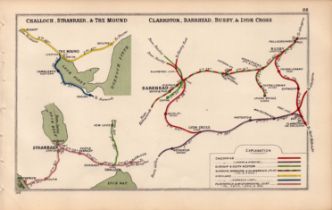 Challoch, Stranraer, Scotland Antique Railway Junction Map-88.