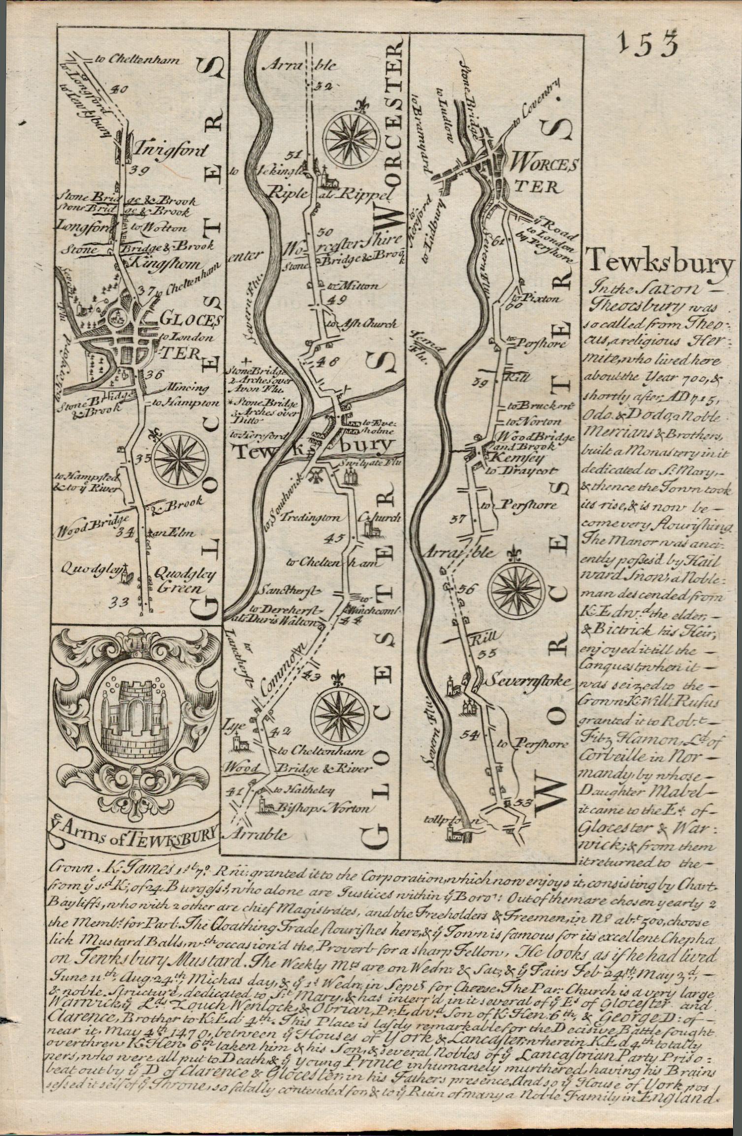 Bowen 290 Yrs Old Detailed Road Map Bristol To Weymouth Dorsetshire. - Image 3 of 4