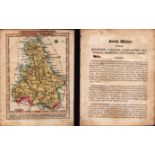 South Wales 200 Yr Old Engraved Hand Coloured George IV Antique Map & Text.