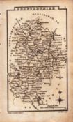 Bedfordshire Antique Copper Engraved King George IV Map by Sidney Hall.