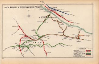 Ibrox Paisley Rothesay Dock Scotland Antique Railway Diagram-57.