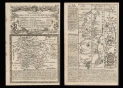 Bowen 290 Yrs Old Detailed Road Map Bristol, Chepstow, Monmouth Hereford.