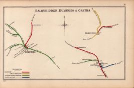 Gretna Green Dumfries Balquhidder Scotland Antique Railway Diagram-25.