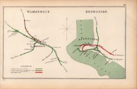 Kilmarnock & Ardrossan Scotland Antique Railway Diagram-117.
