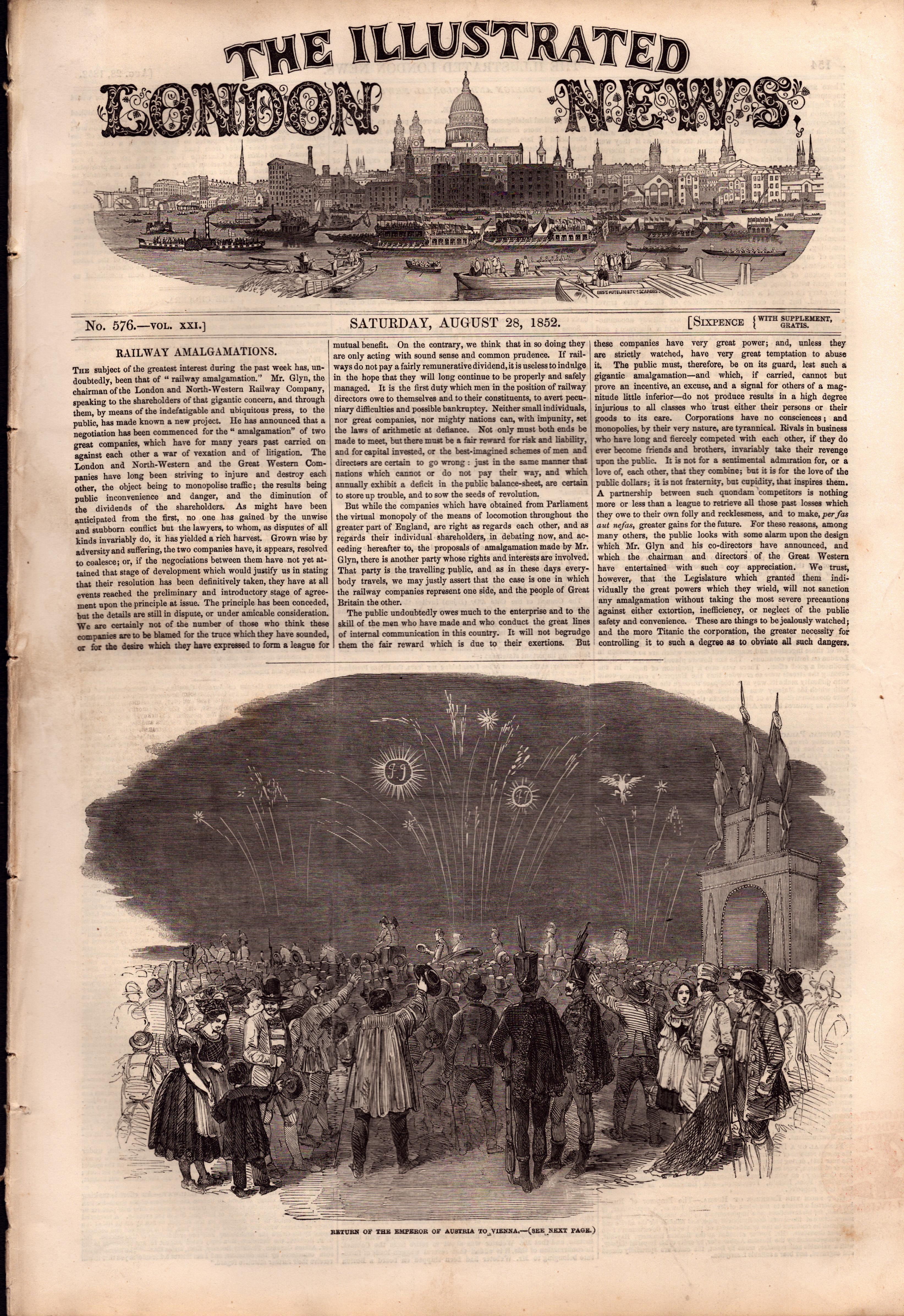 Illustrated London News Victorian Collection 12 Antique 1852 Newspapers. - Bild 3 aus 15