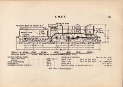 l.N.E.R. Railway Sandringham Detailed Drawing Diagram 85 Yrs Old Print.