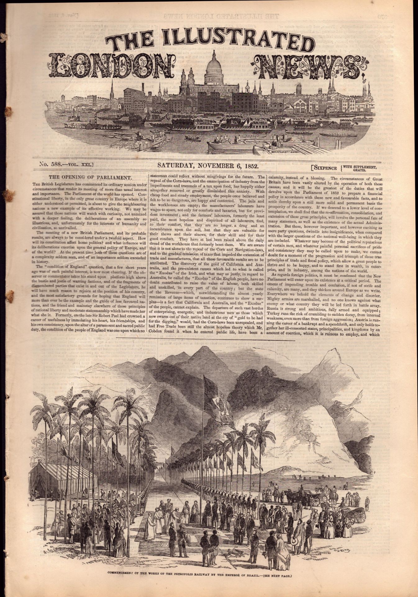 Illustrated London News Victorian Collection 10 Antique 1852 Newspapers. - Image 4 of 12