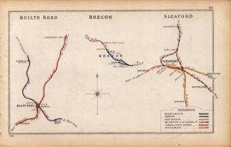 Builth Road, Brecon, Sleaford Antique Railway Junction Diagram-85.