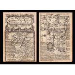 Bowen 290 Yrs Old Detailed Road Map The Road From London to Kings Lynn.