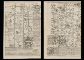 Bowen 290 Yrs Old Detailed Road Map Oxford Buckingham, Bedford, Cambridge.