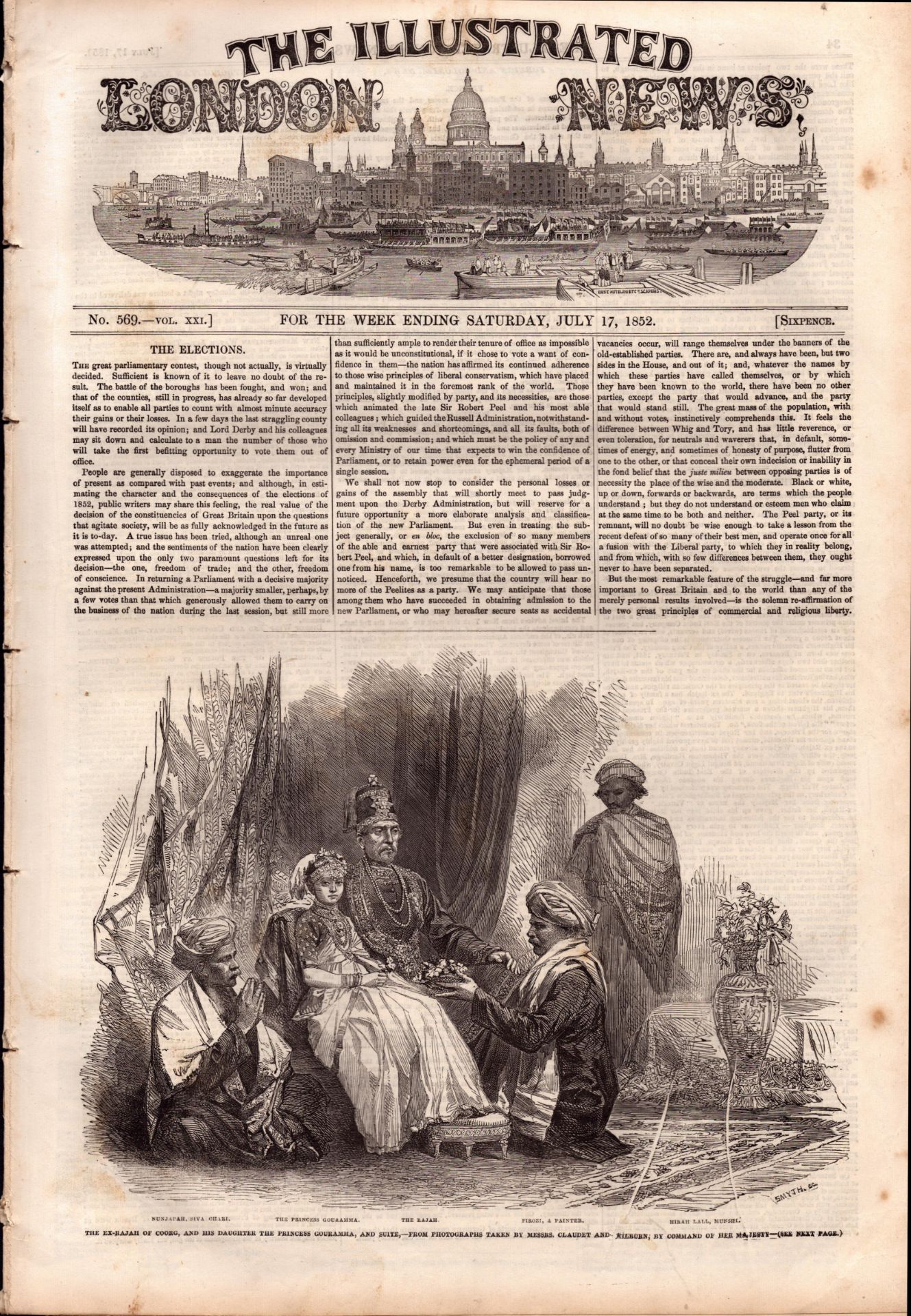 Illustrated London News Victorian Collection 10 Antique 1852 Newspapers. - Image 3 of 12