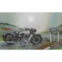 1937 Brough Superior Classic British Motorbike Metal Wall Art